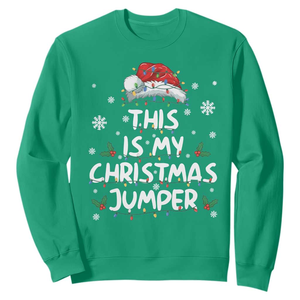 Funny British Christmas Sweatshirt This Is My Christmas Jumper TS11 Irish Green Print Your Wear