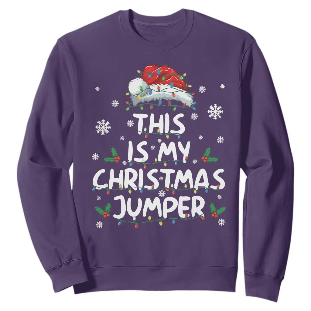 Funny British Christmas Sweatshirt This Is My Christmas Jumper TS11 Purple Print Your Wear