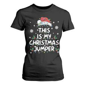 Funny British Christmas T Shirt For Women This Is My Christmas Jumper TS11 Black Print Your Wear