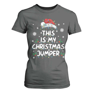 Funny British Christmas T Shirt For Women This Is My Christmas Jumper TS11 Dark Heather Print Your Wear