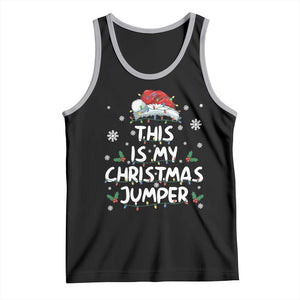 Funny British Christmas Tank Top This Is My Christmas Jumper TS11 Black Athletic Heather Print Your Wear