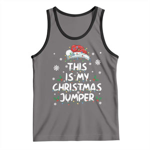 Funny British Christmas Tank Top This Is My Christmas Jumper TS11 Deep Heather Black Print Your Wear