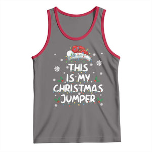 Funny British Christmas Tank Top This Is My Christmas Jumper TS11 Deep Heather Red Print Your Wear