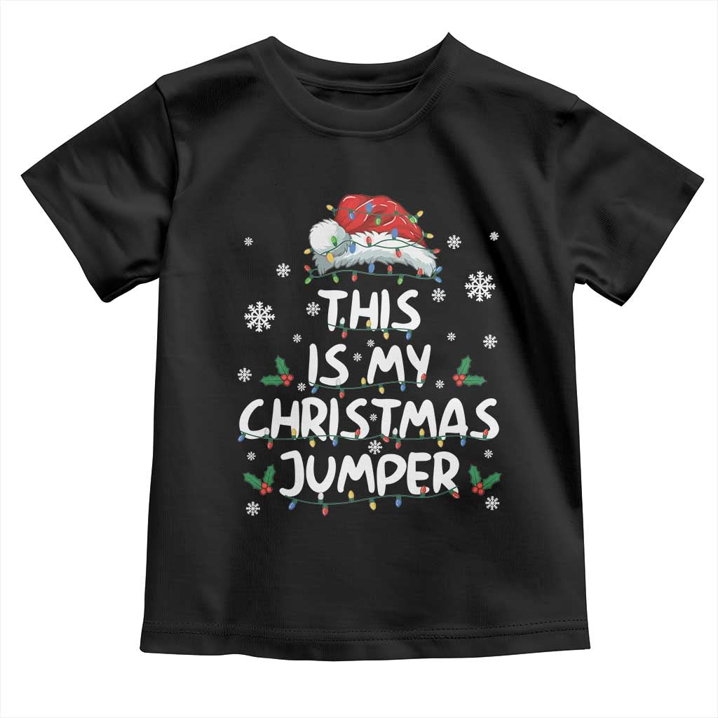 Funny British Christmas Toddler T Shirt This Is My Christmas Jumper TS11 Black Print Your Wear