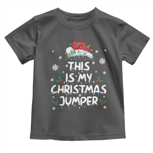 Funny British Christmas Toddler T Shirt This Is My Christmas Jumper TS11 Dark Heather Print Your Wear