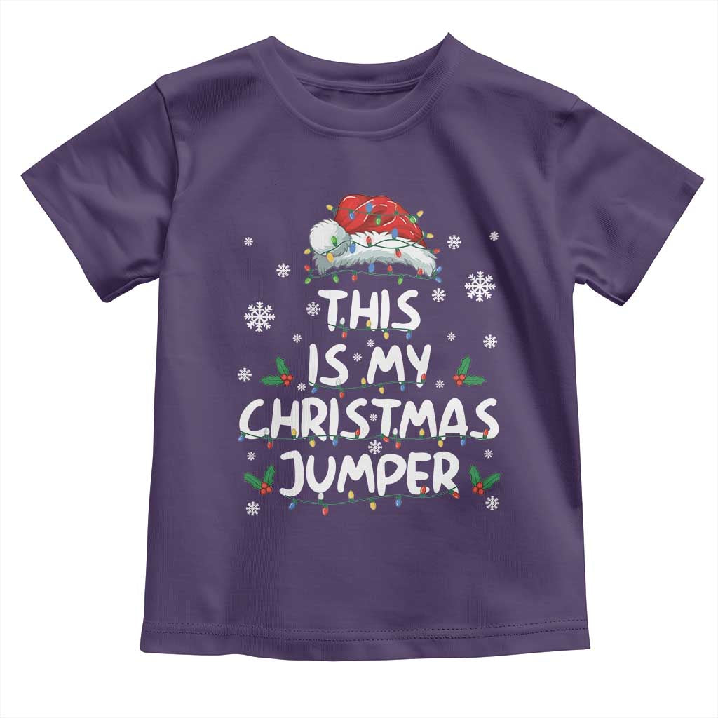 Funny British Christmas Toddler T Shirt This Is My Christmas Jumper TS11 Purple Print Your Wear
