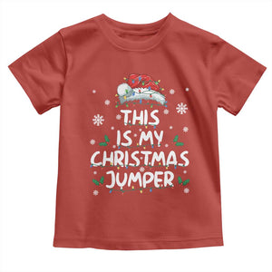 Funny British Christmas Toddler T Shirt This Is My Christmas Jumper TS11 Red Print Your Wear