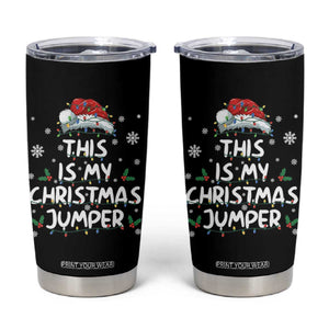 Funny British Christmas Tumbler Cup This Is My Christmas Jumper TS11 Black Print Your Wear