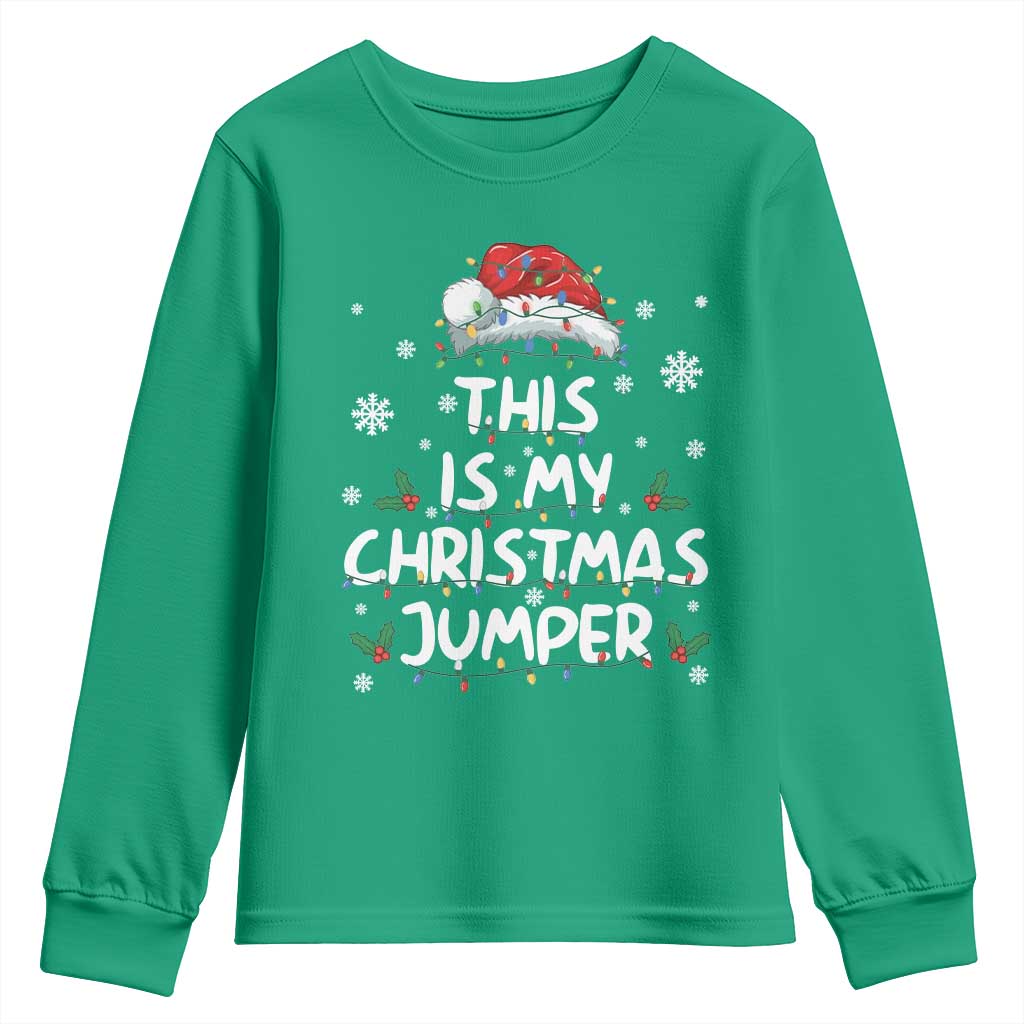 Funny British Christmas Youth Sweatshirt This Is My Christmas Jumper TS11 Irish Green Print Your Wear