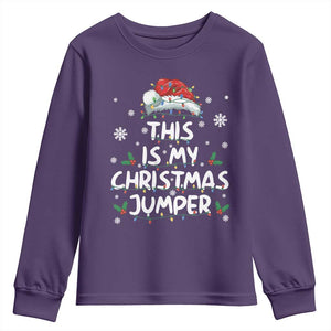 Funny British Christmas Youth Sweatshirt This Is My Christmas Jumper TS11 Purple Print Your Wear
