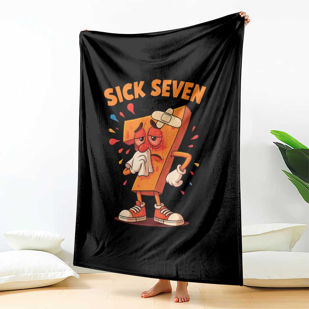 Funny Sick Seven 67 Meme Throw Blanket Six Seven Wordplay TS11 Print Your Wear