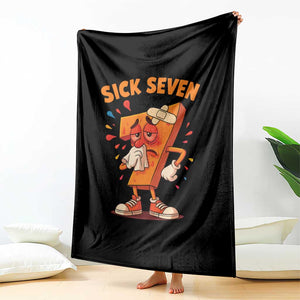 Funny Sick Seven 67 Meme Throw Blanket Six Seven Wordplay TS11 Print Your Wear