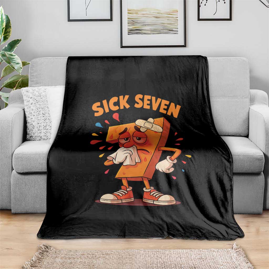 Funny Sick Seven 67 Meme Throw Blanket Six Seven Wordplay TS11 Print Your Wear