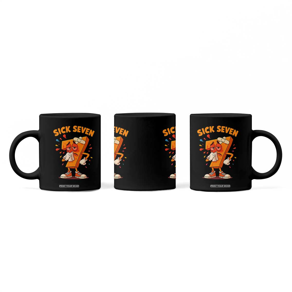 Funny Sick Seven 67 Meme Coffee Mug Six Seven Wordplay TS11 Print Your Wear