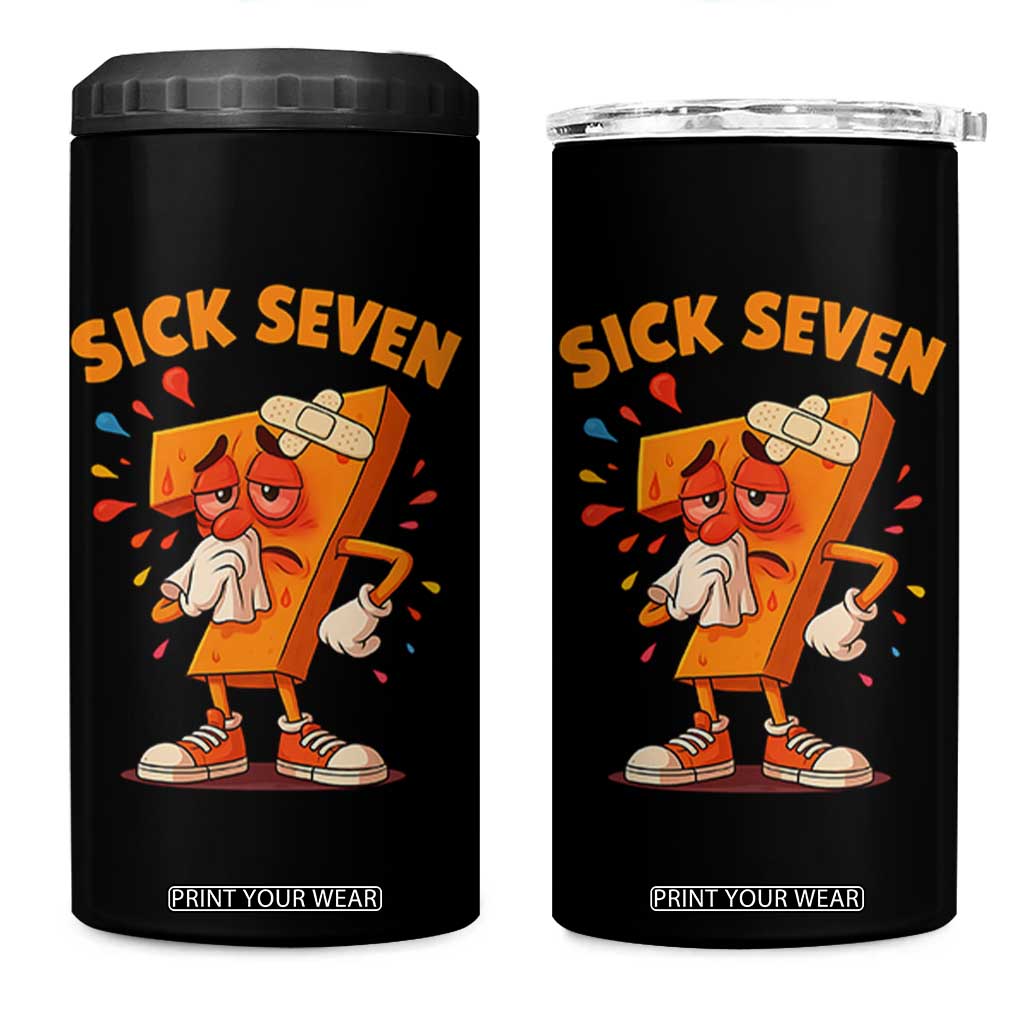 Funny Sick Seven 67 Meme 4 in 1 Can Cooler Tumbler Six Seven Wordplay TS11 One Size: 16 oz Black Print Your Wear