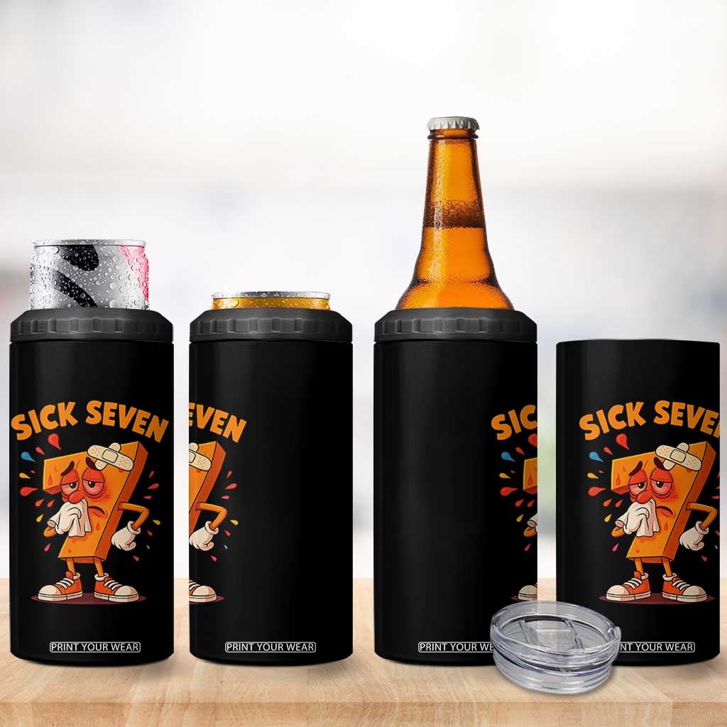 Funny Sick Seven 67 Meme 4 in 1 Can Cooler Tumbler Six Seven Wordplay TS11 Print Your Wear