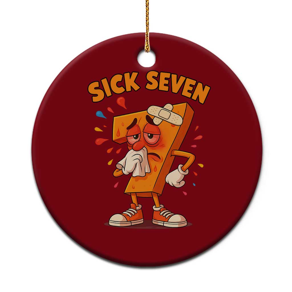 Funny Sick Seven 67 Meme Ceramic Ornament Six Seven Wordplay TS11 1pc Red Print Your Wear