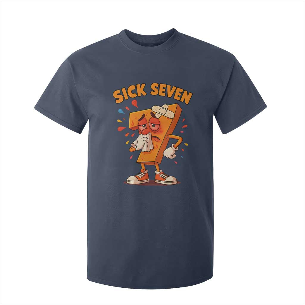 Funny Sick Seven 67 Meme T Shirt For Kid Six Seven Wordplay TS11 Navy Print Your Wear