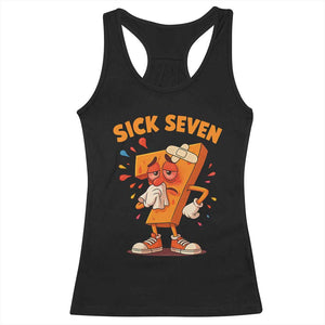Funny Sick Seven 67 Meme Racerback Tank Top Six Seven Wordplay TS11 Black Print Your Wear