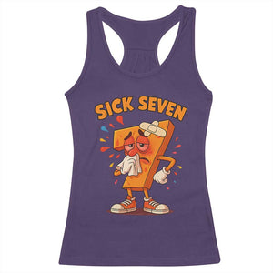Funny Sick Seven 67 Meme Racerback Tank Top Six Seven Wordplay TS11 Purple Print Your Wear