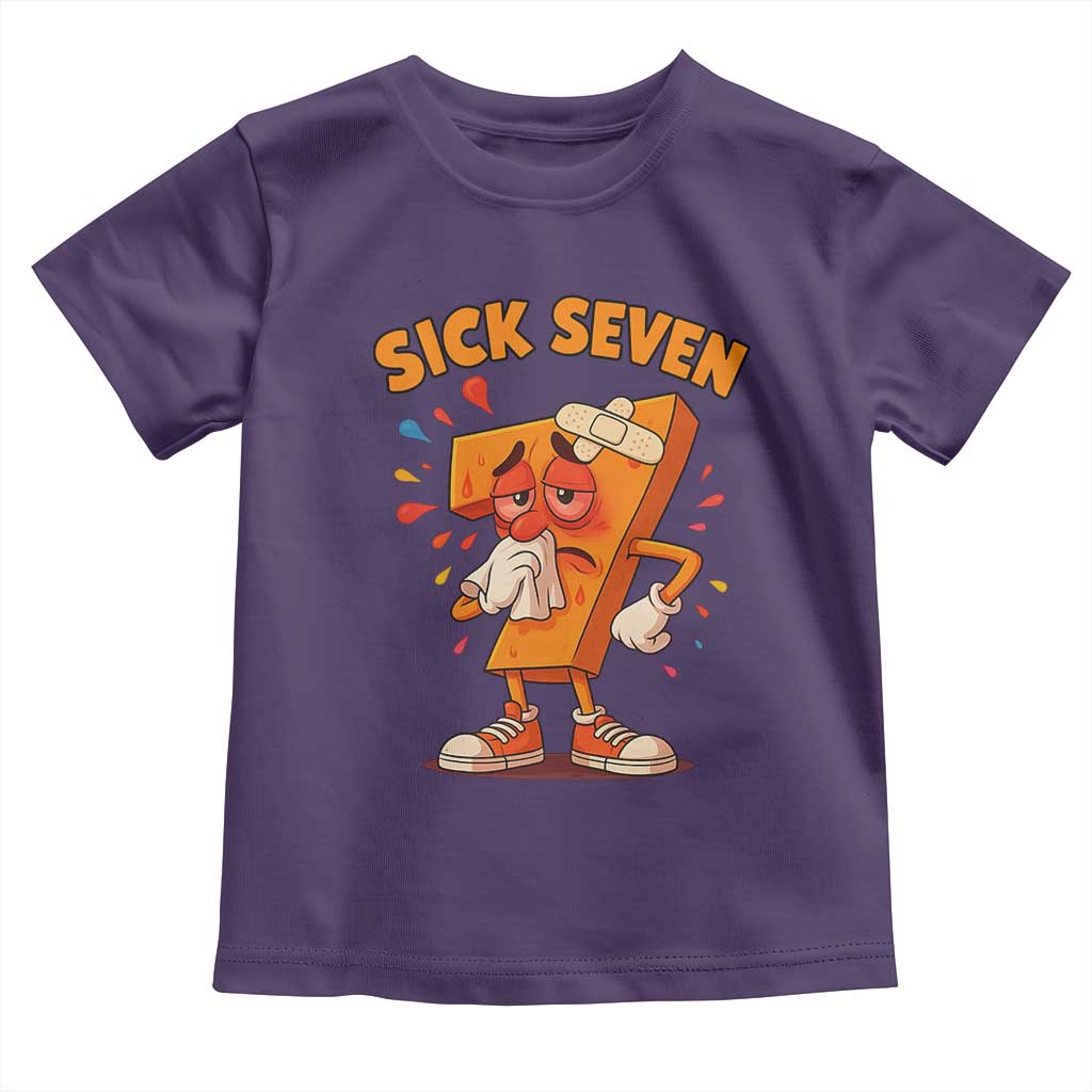 Funny Sick Seven 67 Meme Toddler T Shirt Six Seven Wordplay TS11 Purple Print Your Wear