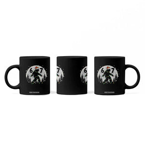 Funny Bigfoot 67 Christmas Night Stroll Moon Sasquatch Coffee Mug TS11 Print Your Wear