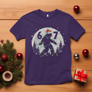 Funny Bigfoot 67 Christmas Night Stroll Moon Sasquatch T Shirt TS11 Purple Print Your Wear