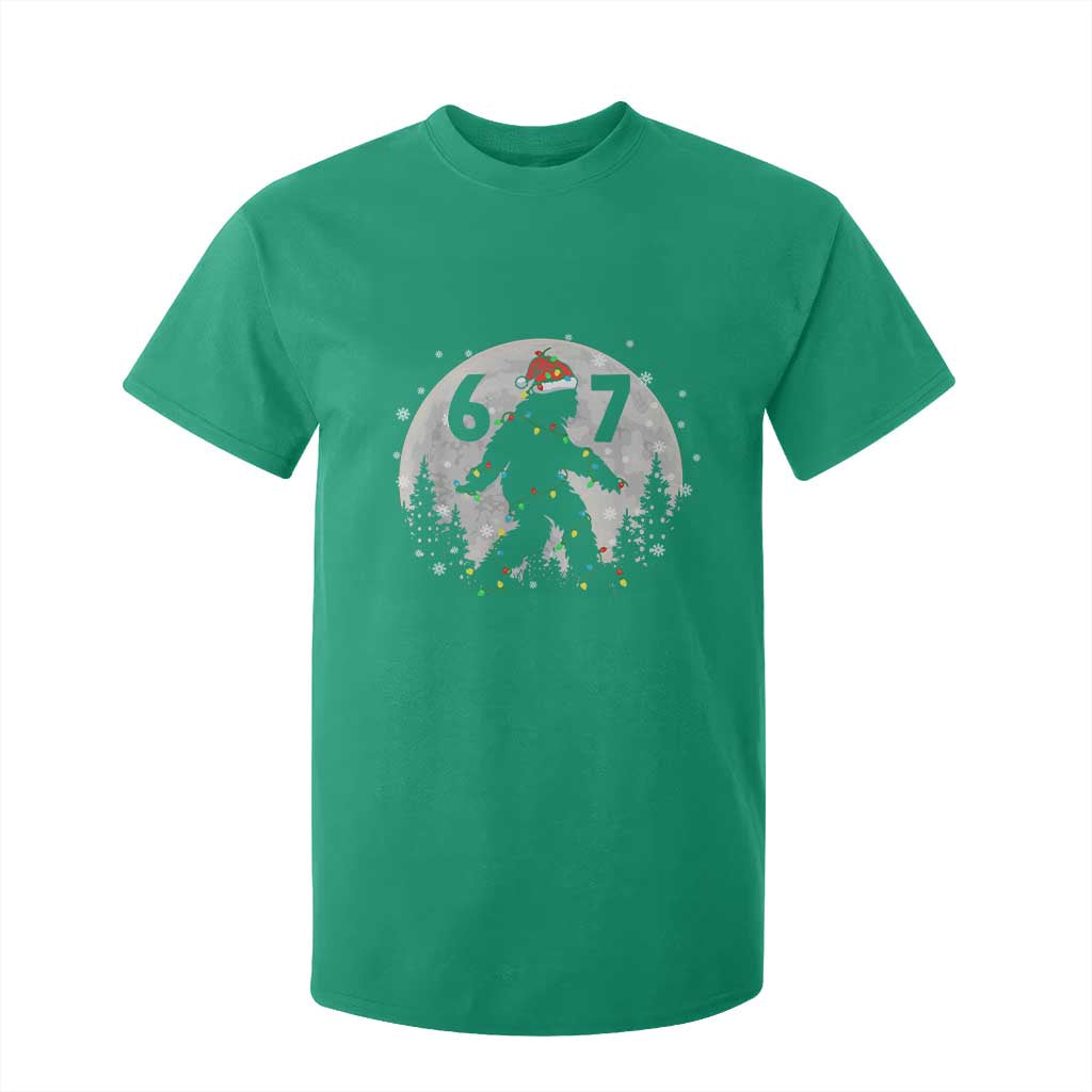 Funny Bigfoot 67 Christmas Night Stroll Moon Sasquatch T Shirt For Kid TS11 Irish Green Print Your Wear
