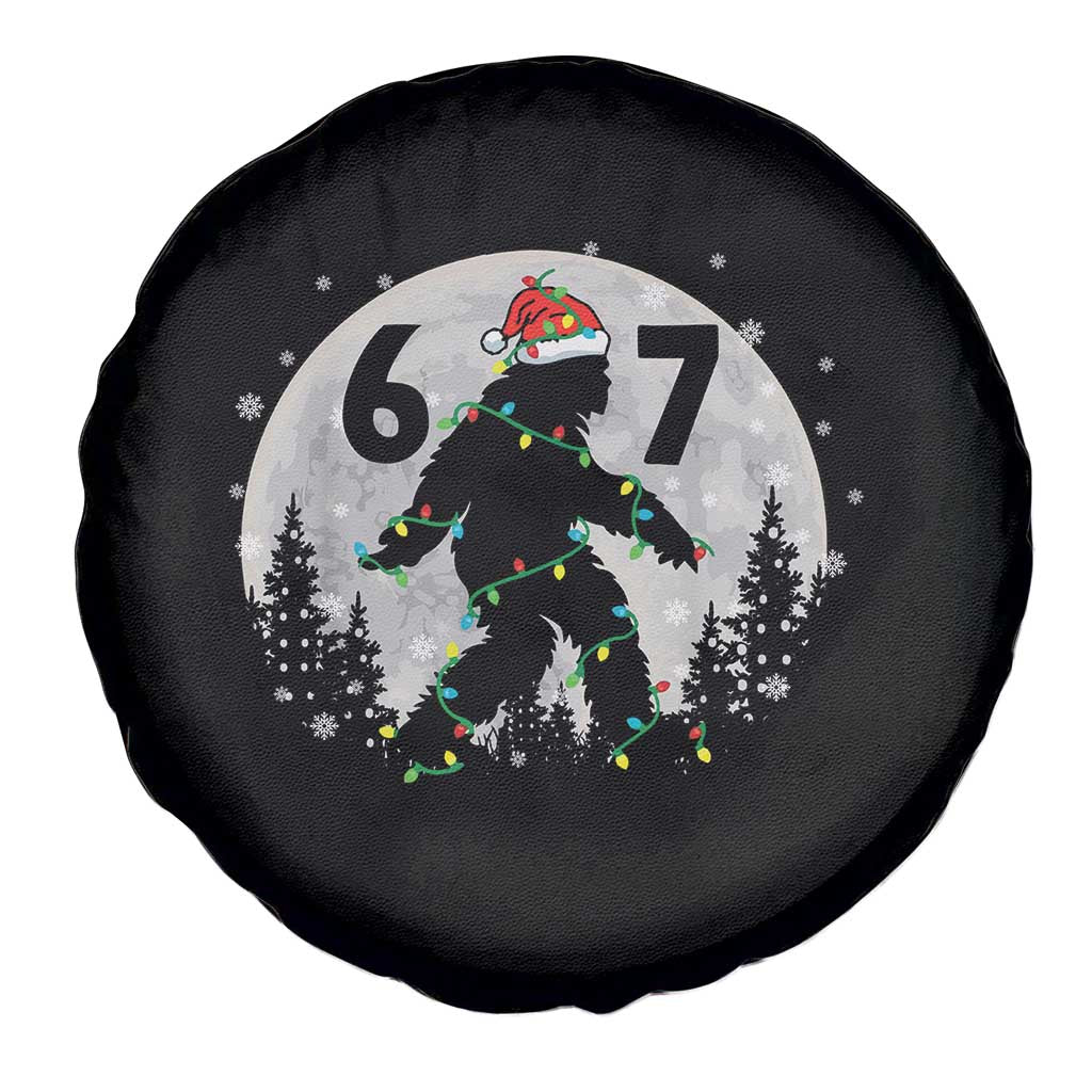 Funny Bigfoot 67 Christmas Night Stroll Moon Sasquatch Spare Tire Cover TS11 Print Your Wear