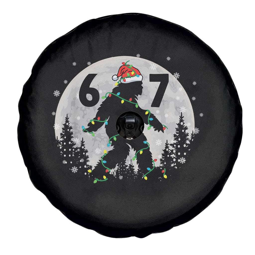 Funny Bigfoot 67 Christmas Night Stroll Moon Sasquatch Spare Tire Cover TS11 Print Your Wear