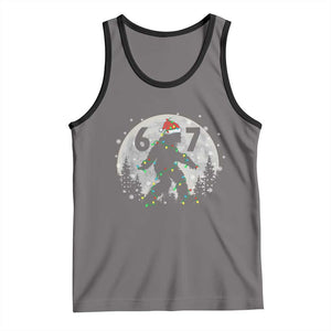 Funny Bigfoot 67 Christmas Night Stroll Moon Sasquatch Tank Top TS11 Deep Heather Black Print Your Wear