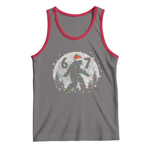 Funny Bigfoot 67 Christmas Night Stroll Moon Sasquatch Tank Top TS11 Deep Heather Red Print Your Wear