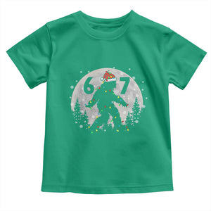 Funny Bigfoot 67 Christmas Night Stroll Moon Sasquatch Toddler T Shirt TS11 Irish Green Print Your Wear