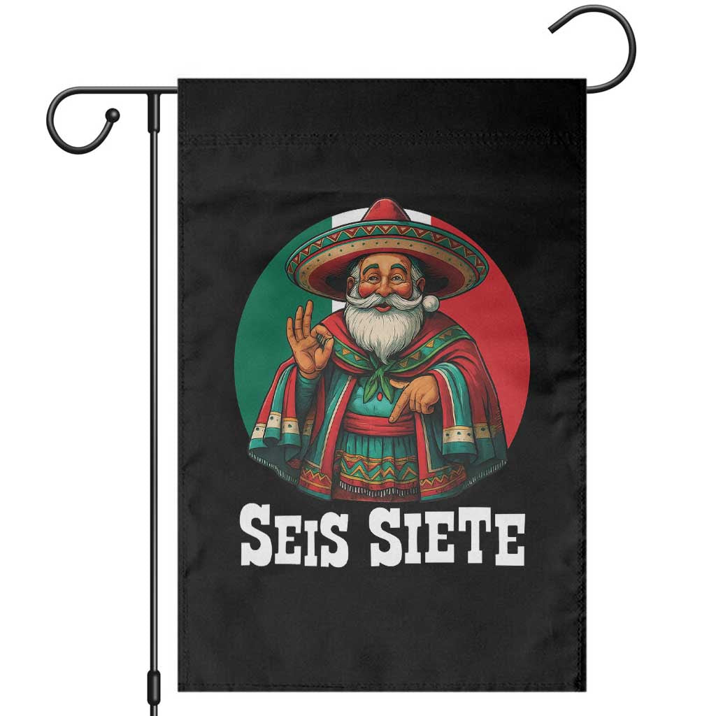 Funny Mexican Christmas 67 Garden Flag Seis Siete Santa In Mexico TS11 Black Print Your Wear