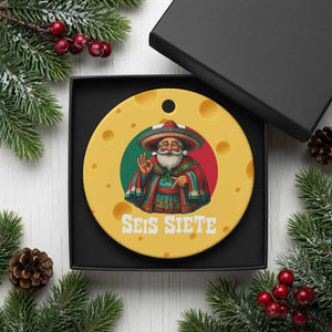 Funny Mexican Christmas 67 Ceramic Ornament Seis Siete Santa In Mexico TS11 1pc Yellow Cheese Print Your Wear