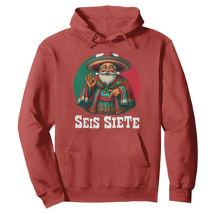 Funny Mexican Christmas 67 Hoodie Seis Siete Santa In Mexico TS11 Red Print Your Wear
