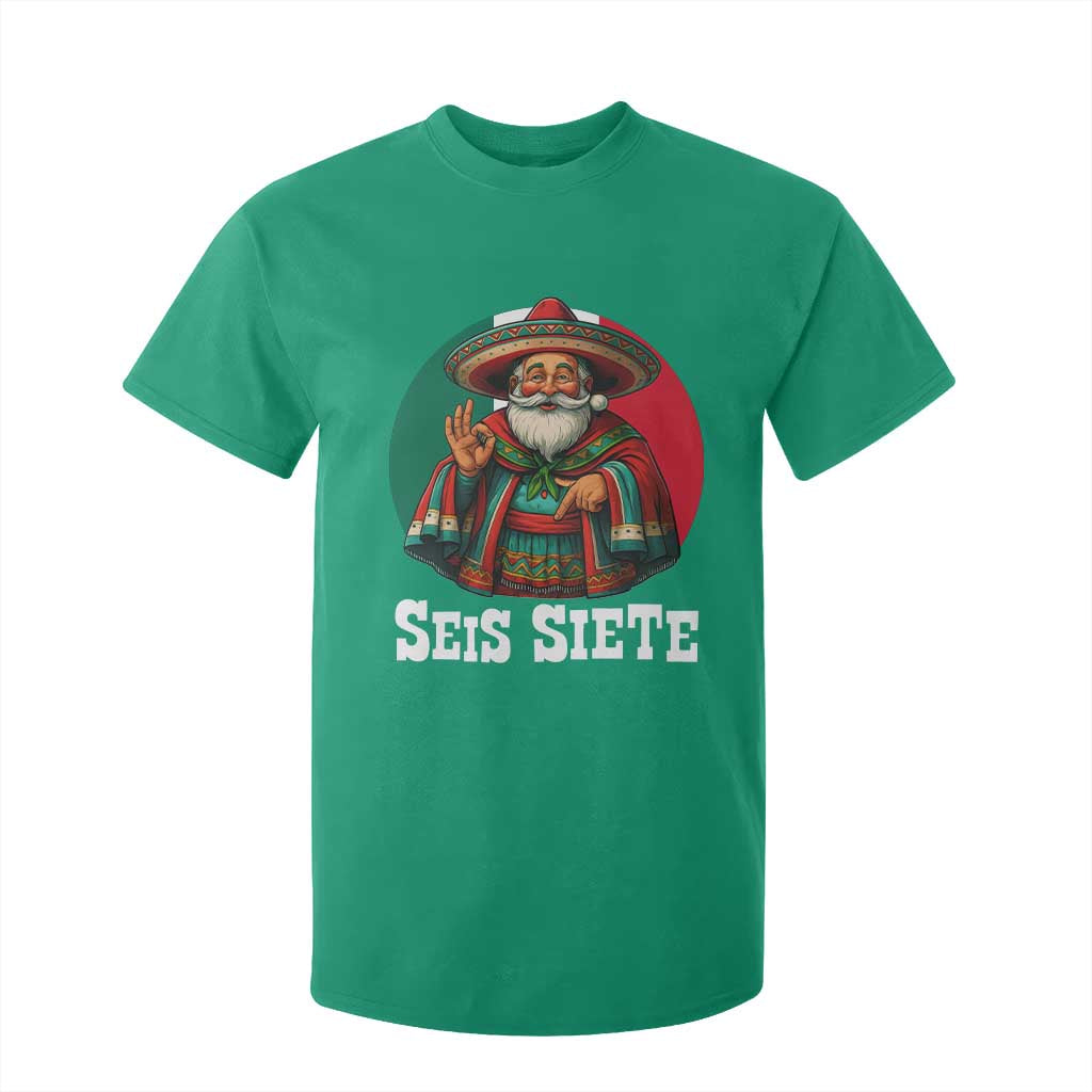 Funny Mexican Christmas 67 T Shirt For Kid Seis Siete Santa In Mexico TS11 Irish Green Print Your Wear