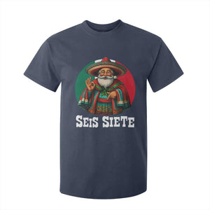 Funny Mexican Christmas 67 T Shirt For Kid Seis Siete Santa In Mexico TS11 Navy Print Your Wear