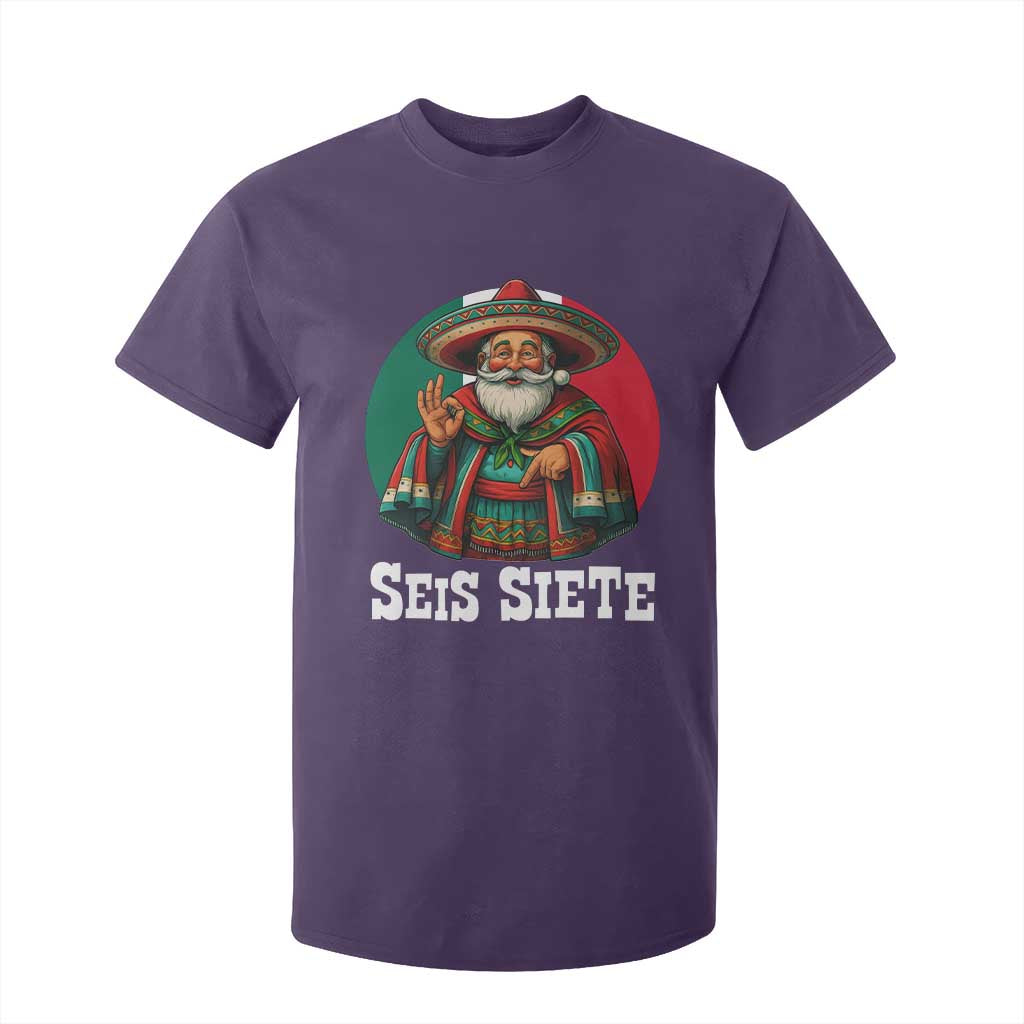 Funny Mexican Christmas 67 T Shirt For Kid Seis Siete Santa In Mexico TS11 Purple Print Your Wear