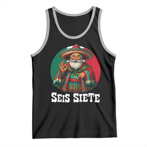 Funny Mexican Christmas 67 Tank Top Seis Siete Santa In Mexico TS11 Black Athletic Heather Print Your Wear