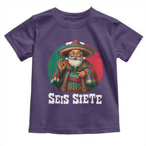 Funny Mexican Christmas 67 Toddler T Shirt Seis Siete Santa In Mexico TS11 Purple Print Your Wear