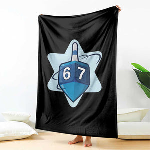 Funny Hanukkah 67 Throw Blanket Six Seven Meme Dreidel Star Of David TS11 Print Your Wear