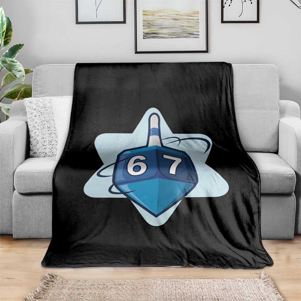 Funny Hanukkah 67 Throw Blanket Six Seven Meme Dreidel Star Of David TS11 Print Your Wear