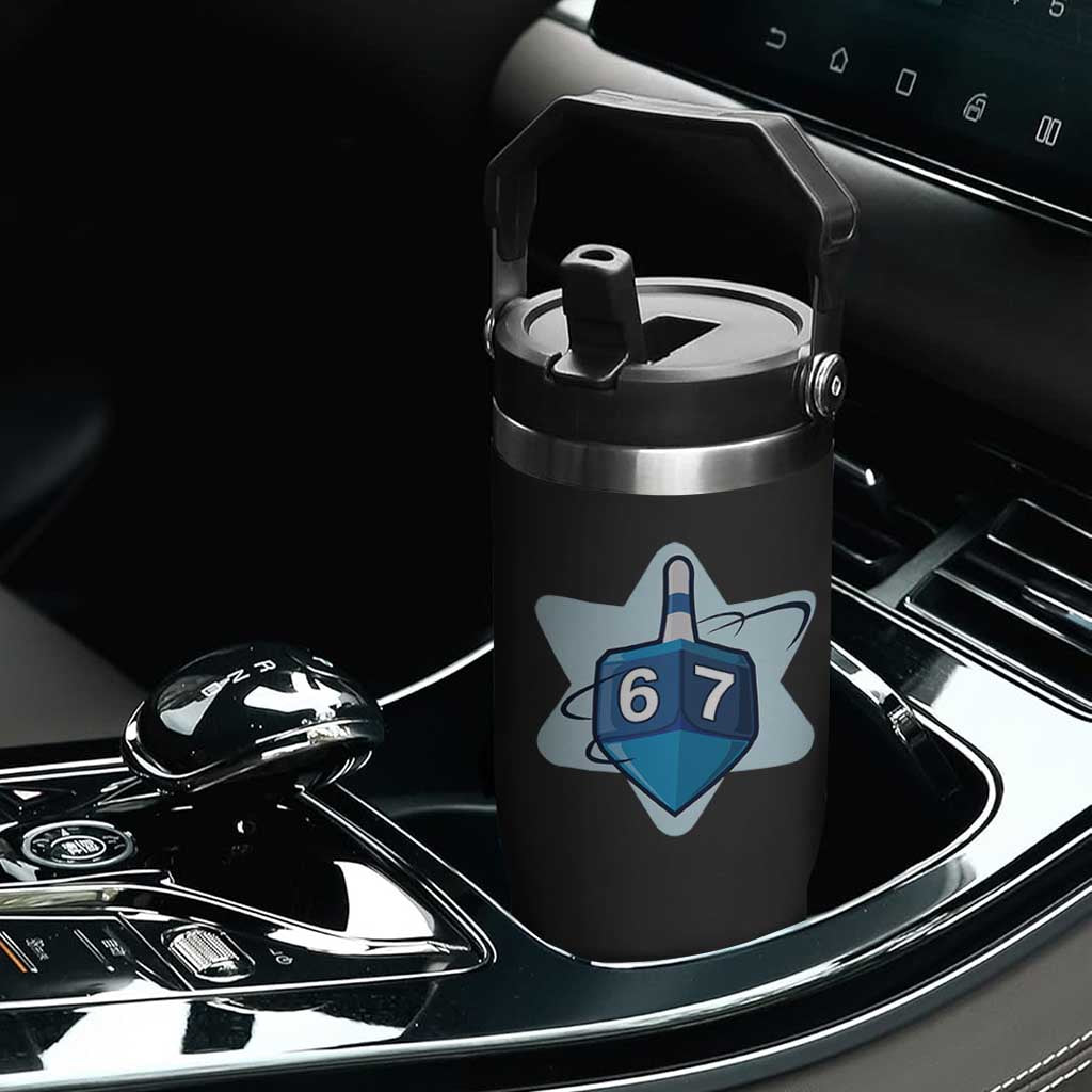Funny Hanukkah 67 Flip Straw Tumbler Six Seven Meme Dreidel Star Of David TS11 Print Your Wear
