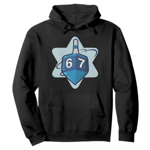 Funny Hanukkah 67 Hoodie Six Seven Meme Dreidel Star Of David TS11 Black Print Your Wear