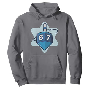 Funny Hanukkah 67 Hoodie Six Seven Meme Dreidel Star Of David TS11 Charcoal Print Your Wear