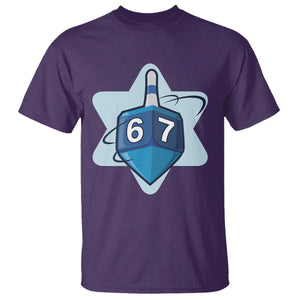 Funny Hanukkah 67 T Shirt Six Seven Meme Dreidel Star Of David TS11 Purple Print Your Wear