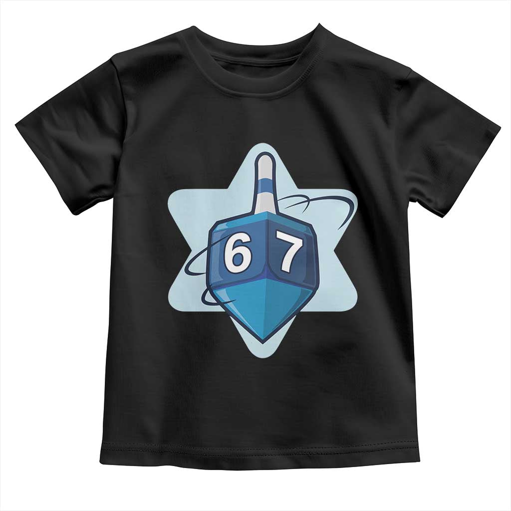 Funny Hanukkah 67 Toddler T Shirt Six Seven Meme Dreidel Star Of David TS11 Black Print Your Wear