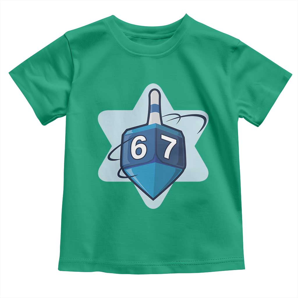 Funny Hanukkah 67 Toddler T Shirt Six Seven Meme Dreidel Star Of David TS11 Irish Green Print Your Wear