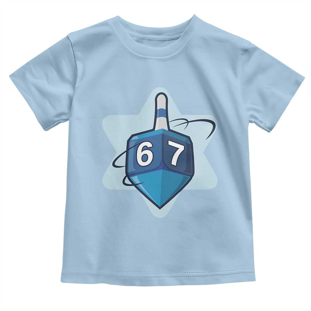 Funny Hanukkah 67 Toddler T Shirt Six Seven Meme Dreidel Star Of David TS11 Light Blue Print Your Wear